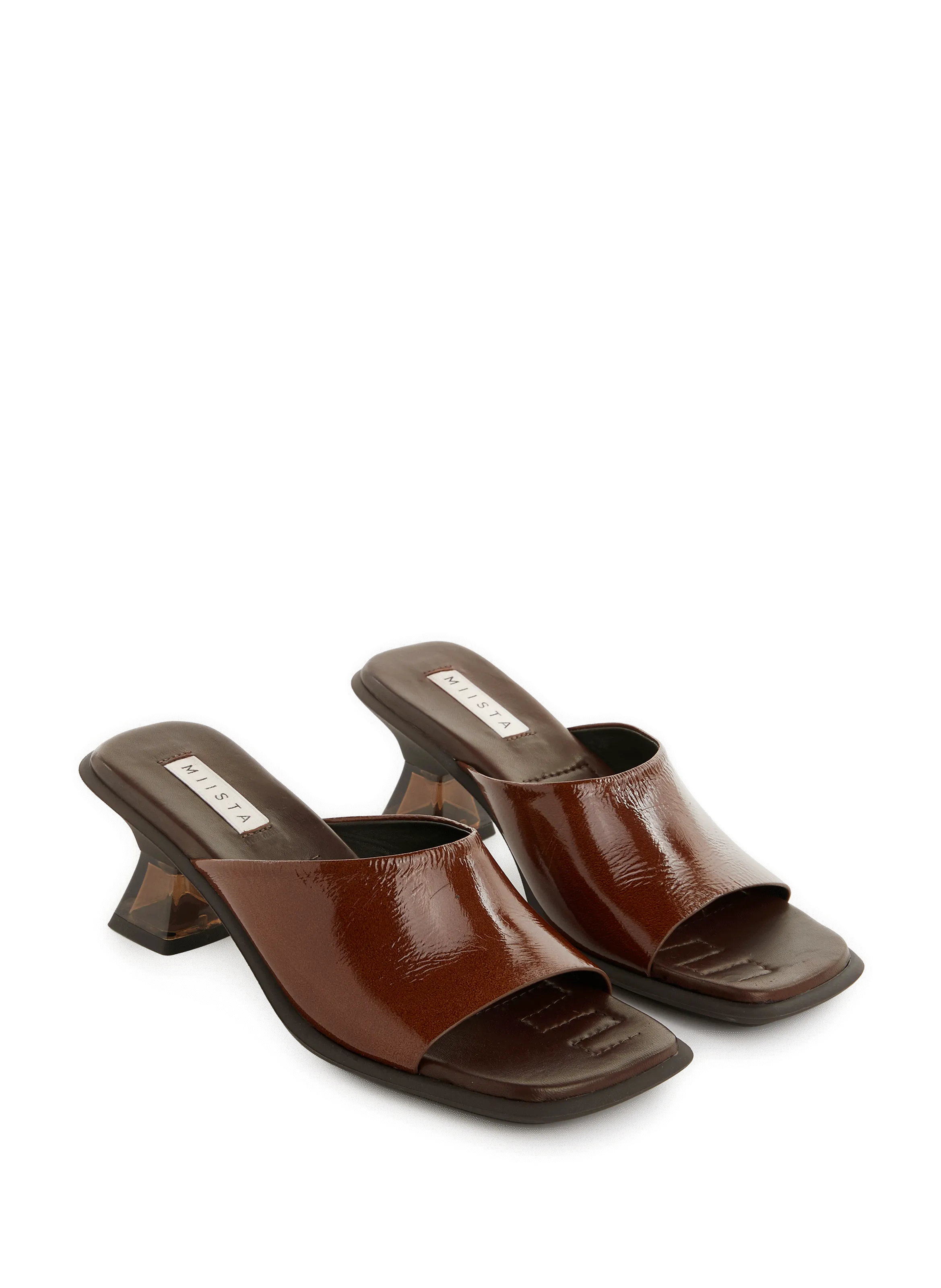 MIISTA  Mules Synthia en cuir - Marron